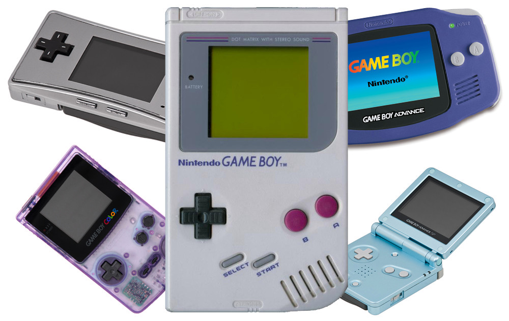  The GameBoy family of systems including the GBA, GBC, and original Gameboy